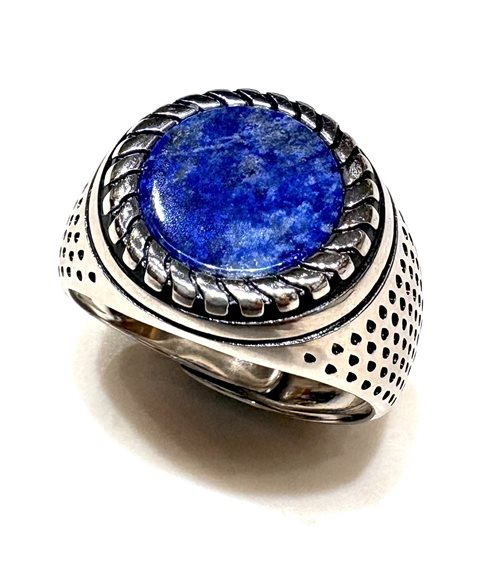 Ring Venerio Man in Silver Sodalite AN 76 74609 SODALITE - AN 76 74609 SODALITE